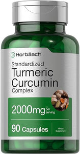 Turmeric Curcumin with Black Pepper 2000mg | 90 Capsules | Complex Supplement with Bioperine | Non-GMO, Gluten Free | by Horbaach in Pakistan