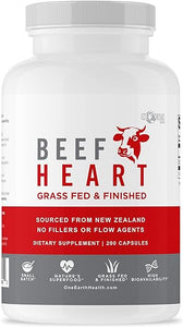 Grass Fed Beef Heart - New Zealand Sourced Heart. 3,000mg per Serving, 200 Count in Pakistan