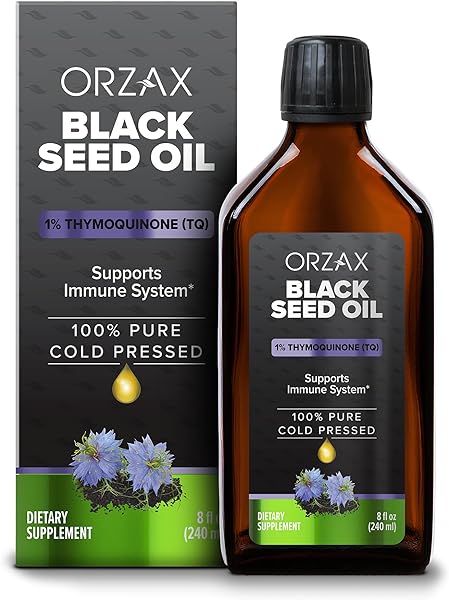 ORZAX 5000 mg Black Seed Oil Organic Cold Pressed Drops with 50 mg Thymoquinone for Immune Support, Good Hair, Skin, and Joints (240 ml) in Pakistan in Pakistan