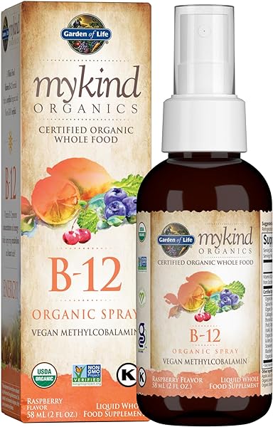 Garden of Life Organics B12 Vitamin - Whole Food B-12 for Metabolism and Energy, Raspberry, 2oz Liquid in Pakistan in Pakistan