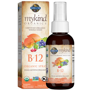 Garden of Life Organics B12 Vitamin - Whole Food B-12 for Metabolism and Energy, Raspberry, 2oz Liquid