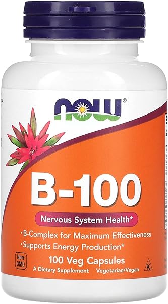 NOW Supplements, Vitamin B-100, Energy Production*, Nervous System Health*, 100 Veg Capsules in Pakistan in Pakistan