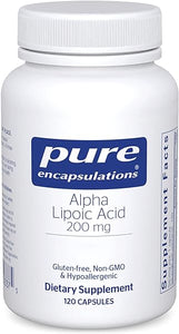 Pure Encapsulations Alpha Lipoic Acid 200 mg - 200mg ALA - Liver & Antioxidant Support* - for Nerve Health & Carb Metabolism - Vegan & Non-GMO Supplement - 120 Capsules in Pakistan