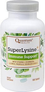 SuperLysine+ Advanced Formula Immune Support Supplement Lysine 1500 mg, Vitamin C Echinacea Licorice Bee Propolis & Odorless Garlic Daily Wellness Blend for Women & Men - 180 Tablets in Pakistan