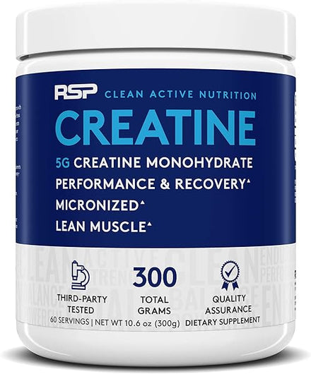 RSP Creatine Monohydrate – Pure Micronized Creatine Powder Supplement for Increased Strength, Muscle Recovery, and Performance for Men & Women, Unflavored, 10.6 Ounce in Pakistan
