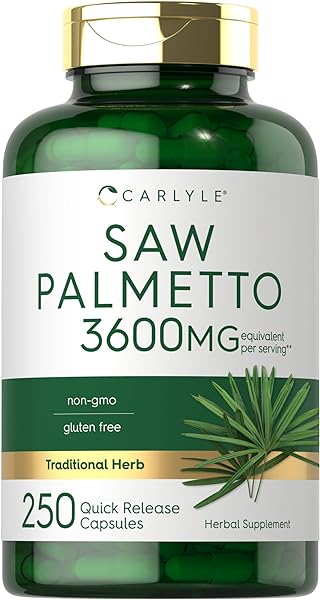 Carlyle Saw Palmetto Extract | 3600mg | 250 Capsules | Non-GMO and Gluten Free Formula from Saw Palmetto Berries in Pakistan