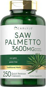 Carlyle Saw Palmetto Extract | 3600mg | 250 Capsules | Non-GMO and Gluten Free Formula from Saw Palmetto Berries in Pakistan
