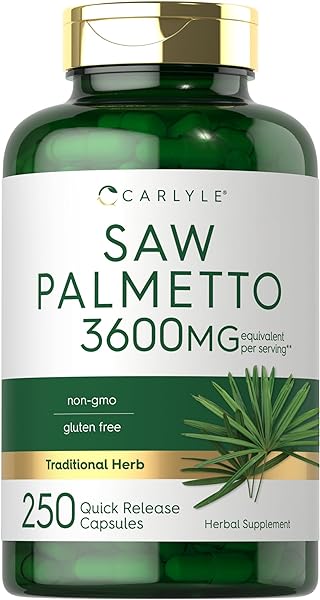 Carlyle Saw Palmetto Extract | 3600mg | 250 Capsules | Non-GMO and Gluten Free Formula from Saw Palmetto Berries in Pakistan in Pakistan