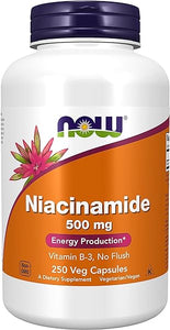 Now Foods, Niacinamide (Vitamin B-3) 500 mg, Energy Production*, 250 Veg Capsules in Pakistan