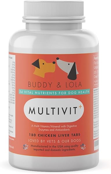 Multivitamin For Dogs Advanced Daily Supplements To Improve Dog Health Multivitamins, Nutrients, Calcium, Digestive Enzymes and Antioxidants 180 Chicken Liver Taste Chewable Tablets in Pakistan