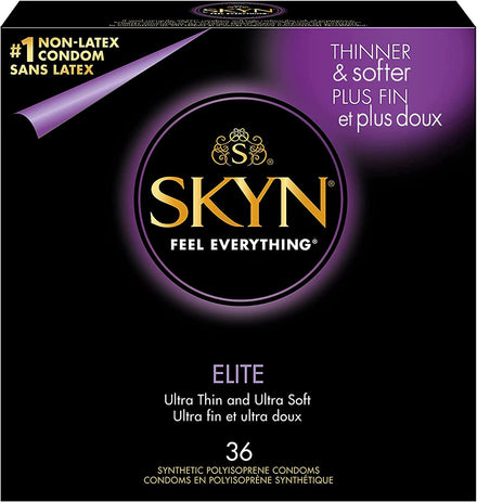 SKYN Elite – 36 Count – Ultra-Thin, Lubricated Latex-Free Condoms