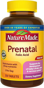 Nature Made Prenatal Multivitamin with Folic Acid, Prenatal Vitamin and Mineral Supplement for Daily Nutritional Support, 250 Tablets, 250 Day Supply in Pakistan