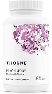 Thorne NiaCel 400 - Nicotinamide Riboside Supplement - Support Healthy Aging, Cellular Energy Production, and Sleep-Wake Cycle - NSF Certified for Sport - Gluten Free - 60 Capsules - 60 Servings in Pakistan