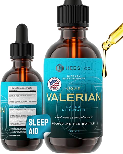 Organic Valerian Root Extract - Made in USA - Non GMO Valerian Tincture 2 Fl Oz in Pakistan