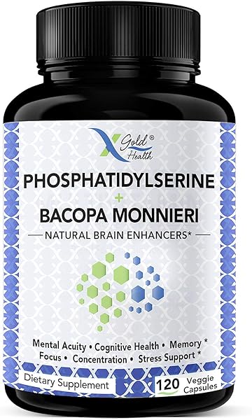 PhosphatidylSerine & Bacopa Monnieri 400 mg 2 in 1 Supplement - Natural Brain Enhancer/Nootropic for Enhanced Focus and Concentration, Memory Support, & Cognitive Function - 120 Vegetarian Capsules in Pakistan in Pakistan