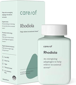 Care/of Rhodiola Rosea Supplement for Stress, Brain, & Energy Support - 250mg Capsule - Rhodiola Extract with Adaptogenic Properties - Gluten Free, Certified C.L.E.A.N. - 60 Count, 60 Day Supply in Pakistan