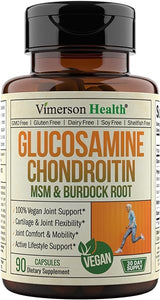 Vegan Glucosamine Chondroitin, Phytodroitin MSM Supplement Capsules. Joint Support Supplement Without Shellfish. 100% Vegan, Non-GMO & Plant-Based. Knees, Joint Health & Inflammation Balance. 90 Caps in Pakistan