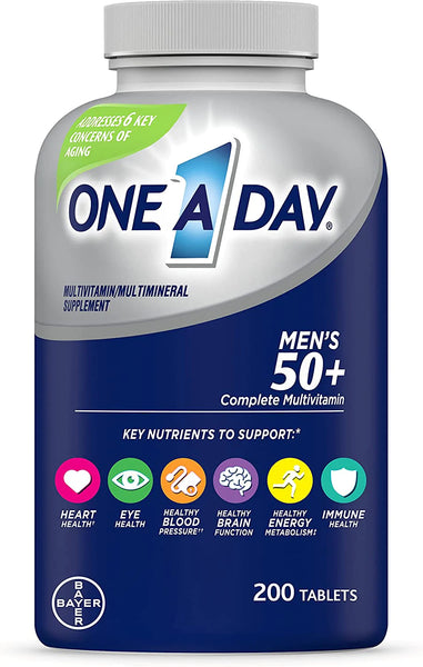 One A Day Men’s 50+ Healthy Advantage Multivitamin, Supplement with Vitamins A, C, E, B6, B12, Calcium and Vitamin D, 200 Count in Pakistan