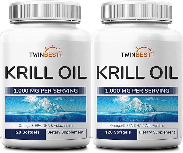2 Pack Antarctic Krill Oil Softgels, 1000mg P in Pakistan