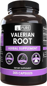 PURE ORIGINAL INGREDIENTS Valerian Root (365 Capsules) No Magnesium Or Rice Fillers, Always Pure, Lab Verified in Pakistan