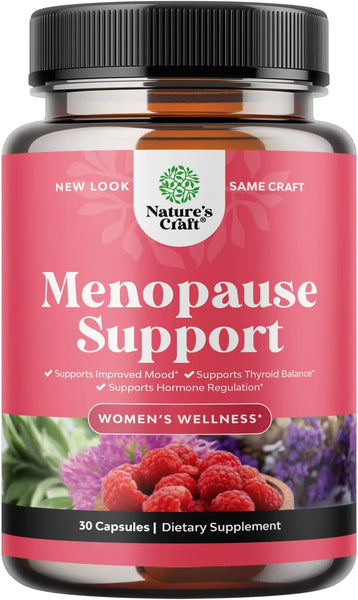 Herbal Menopause Supplement for Women - Perfect for Estrogen Balance Night Sweats & Hot Flashes Menopause Relief - Black Cohosh for Menopause and Hot Flash Relief with Chasteberry & Dong Quai 60ct in Pakistan