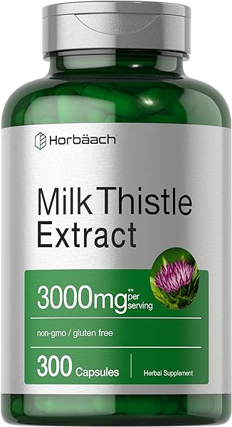 Milk Thistle Extract | 3000mg | 300 Capsules | Non-GMO, Gluten Free Supplement | by Horbaach in Pakistan in Pakistan