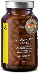 CLAV® Methylcobalamin B12 1000 mcg - Premium Vegan Vitamin B12 Supplement for Memory & Cognitive Health - 120 Capsules (4 Months Supply) - Made in Germany in Pakistan