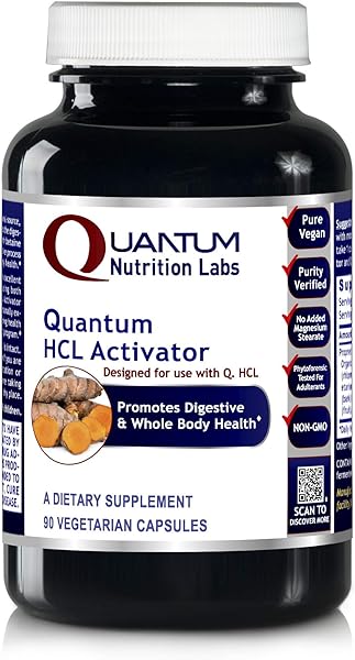 QNL Quantum HCL Activator - Vegan Digestive Enzymes for Women & Men - Contains Pepsin - Organic Digestion Supplement - 90 Plant-Based Capsules in Pakistan in Pakistan