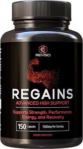 Regains HGH Supplements for Men & Women - Natural GH Boost, HGH Human Growth Hormone Supplements for Men, Anabolic Muscle Builder for Men, Muscle Growth Growth Hormone for Men, 150 Protein Pills in Pakistan