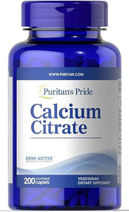 Puritan's Pride Calcium Citrate 200 Mg per coated caplet, White, 200 Count in Pakistan