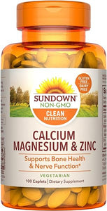 Sundown Calcium Magnesium Zinc, For Immune Support, Supports Bone And Nerve Health, 100 Caplets in Pakistan
