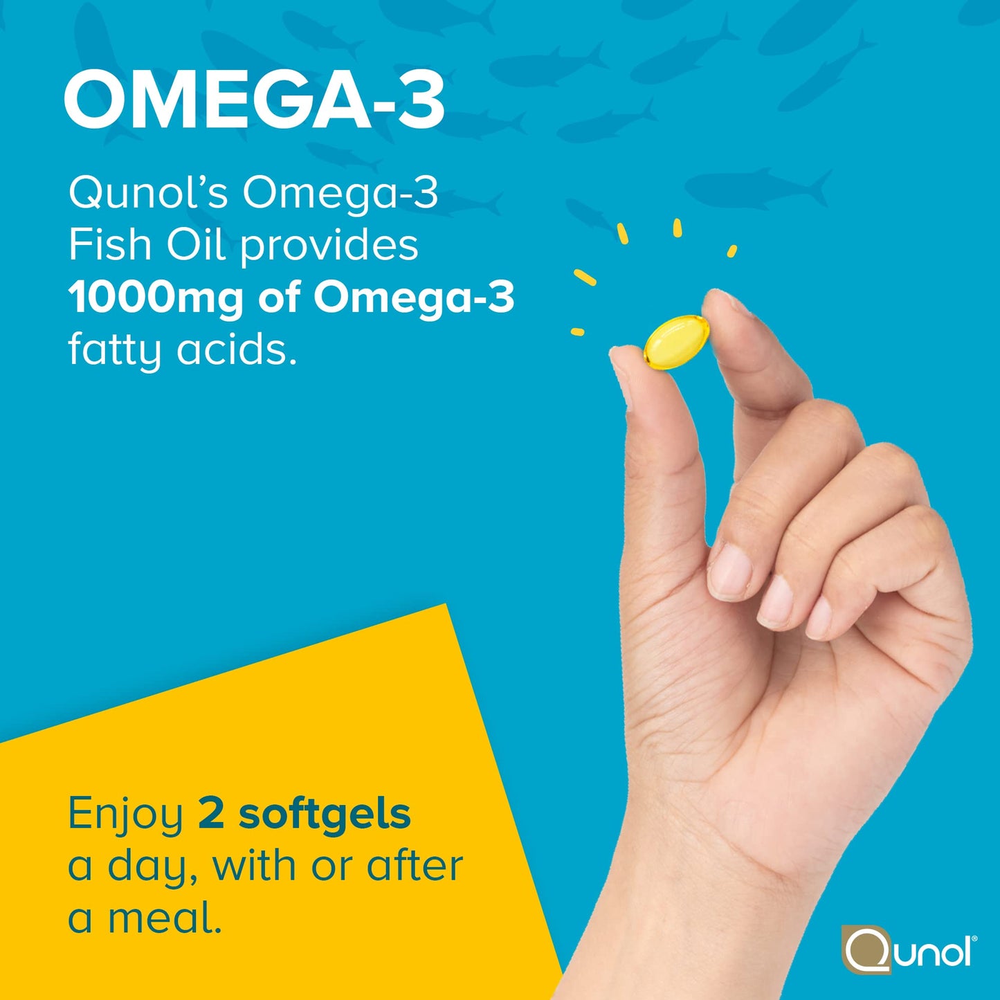 Qunol Fish Oil Omega 3 Mini Softgels, Heart Health Support, Supplement in Pakistan