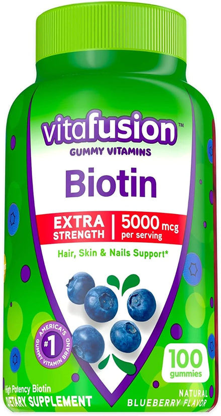 vitafusion Extra Strength Biotin Gummy, Vitamins for Hair, Skin and Nails