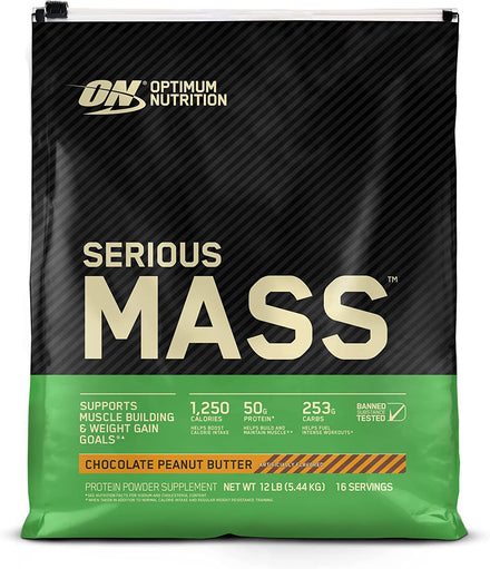 Optimum Nutrition Serious Mass Weight Gainer Protein Powder, Vitamin C, Zinc and Vitamin D for Immune Support, Vanilla, 6 Pound (Packaging May Vary)