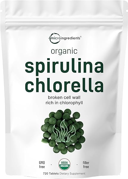 Organic Chlorella Spirulina Tablets, 3000mg P in Pakistan