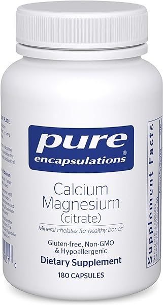 Pure Encapsulations Calcium Magnesium (Citrate) - 240 g Calcium & 240 g Magnesium - Bone Health Support - Non-GMO & Vegan - 180 Capsules in Pakistan in Pakistan