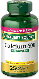 Nature's Bounty Calcium Carbonate & Vitamin D, Supports Immune Health & Bone Health, 600mg Calcium & 800IU Vitamin D3, 250 Tablets in Pakistan