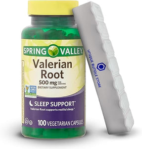 Spring Valley, Valerian Root Capsules, 500 mg 100 Count, Valerian Root Sleep Aid, Dietary Supplement + 7 Day Pill Organizer Included (Pack of 1) in Pakistan