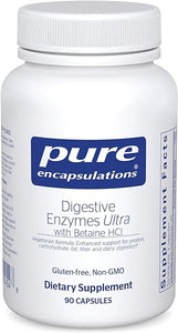 Pure Encapsulations Digestive Enzymes Ultra with Betaine HCl - Vegetarian Digestive Enzyme Supplement to Support Protein, Carb, Fiber, and Dairy Digestion* - 90 Capsules in Pakistan