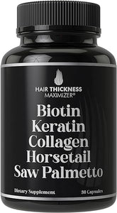 Biotin + Keratin + Collagen + Horsetail + Saw Palmetto. Advanced 5-in-1 Hair Growth Supplement for Women and Men. Hair Vitamins, DHT Blocker Pills. Capsules for Thinning Hair with Biotin 5000mcg in Pakistan