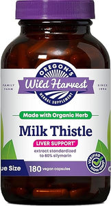 Oregon's Wild Harvest Milk Thistle Organic Non-GMO Herbal Supplement - pullulan (Plant sourced) Vegan Capsules, 180 Count in Pakistan