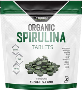 Organic Spirulina Supplement, 3000MG Per Serving, Approx. 720 Tablets (4 Month Supply), Rich in Prebiotics & Proteins, Vegan, Superfood, Premium Spirulina Pills Organic in Pakistan