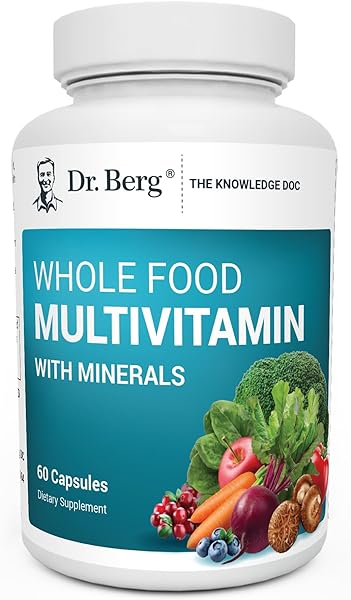 Dr. Berg Whole Food Multivitamin with Minerals - Daily Multivitamin for Men and Women - Includes Premium Whole Food Fruits and Vegetable Blend with Folate, Alpha-lipoic Acid and More - 60 Capsules in Pakistan in Pakistan