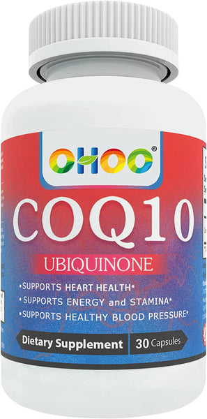 OHOO 200mg CoQ10, Coenzyme Q10 Support for Brain Heart Energy and Antioxidanimmune Supplement,120 Capsles in Pakistan