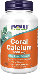 NOW Supplements, Coral Calcium 1,000 mg, Bone Health*, Healthy pH Balance*, 100 Veg Capsules in Pakistan