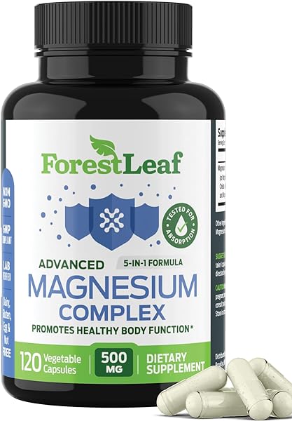 500mg Advanced Magnesium Complex - 5 in 1 Formula for Bones, Muscles, Nerves, Sleep, Energy - 500 mg Magnesium Supplement with Taurate, Malate, Bisglycinate (Glycinate) Chelate (500 MG - 1 Pack) in Pakistan
