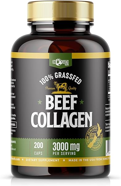 Grass Fed Beef Collagen - New Zealand Sourced Natural Collagen Supplement. (Types I, II, III, V and X) 3,000mg per Serving, 200 Count in Pakistan