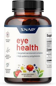 Snap Eye Health Supplements for Adults, Lutein and Zeaxanthin Supplements, Bilberry Extract, Lycopene Supplement, Support Eye Health, Natural Carotenoid Complex, Eye Vitamins and Herbs, 60 Capsules in Pakistan
