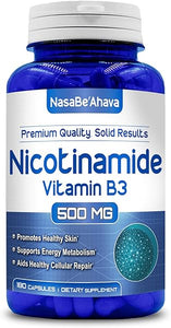 Nicotinamide 500mg (180 Veggie Capsules) Vitamin B3 in Pakistan