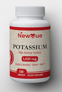 NewVue Potassium Supplement, 1020 mg,120 Servings, 240 caps in Pakistan
